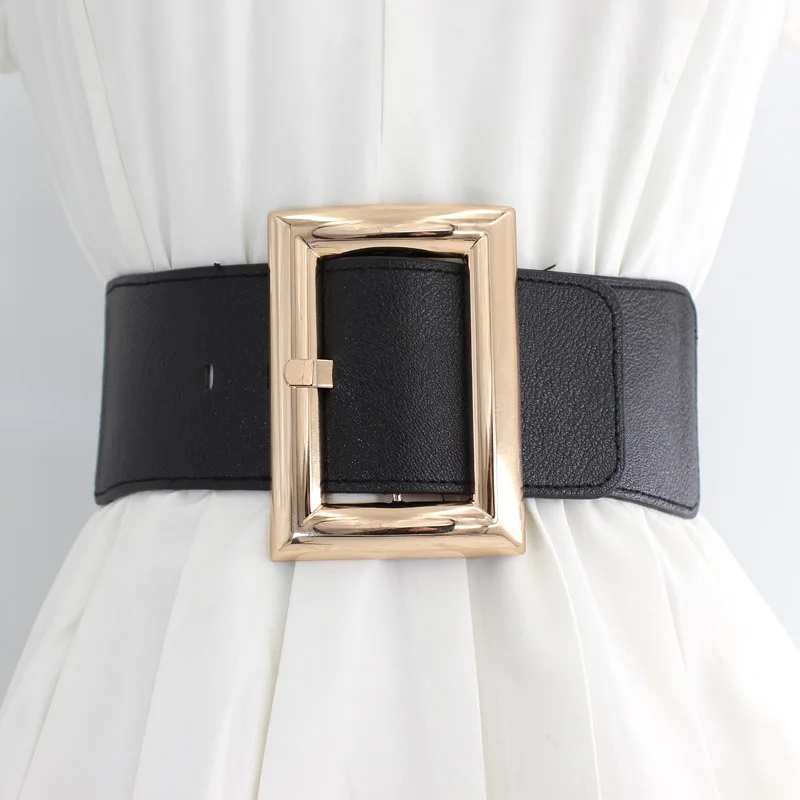 2022 Fashion Elastic Women's Belt Golden Buckle Wide Waist Belt Dress Coat Luxury Brand Waistbands Waist Seal Stretch Cummerband
2022 Fashion Elastic Women's Belt Golden Buckle Wide Waist Belt Dress Coat Luxury Brand Waistbands Waist Seal Stretch Cummerband
