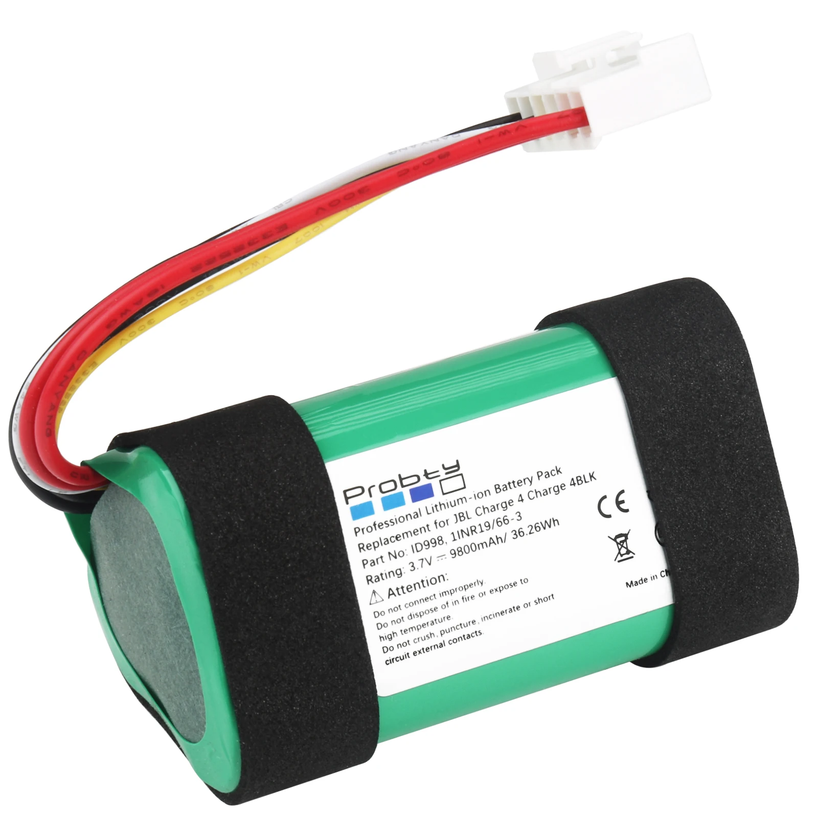 9800mAh 1INR19/66-3 ID998 IAA011NA SUN-INTE-118 Replacement Battery For JBL Charge 4 4BLK 4J Bluetooth Wireless Speaker
9800mAh 1INR19/66-3 ID998 IAA011NA SUN-INTE-118 Replacement Battery For JBL Charge 4 4BLK 4J Bluetooth Wireless Speaker