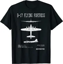 Vintage USA B-17 Bomber WW2 Warplane B-17 Flying Fortress Men T-Shirt Short Casual 100% Cotton Shirts 
Vintage USA B-17 Bomber WW2 Warplane B-17 Flying Fortress Men T-Shirt Short Casual 100% Cotton Shirts