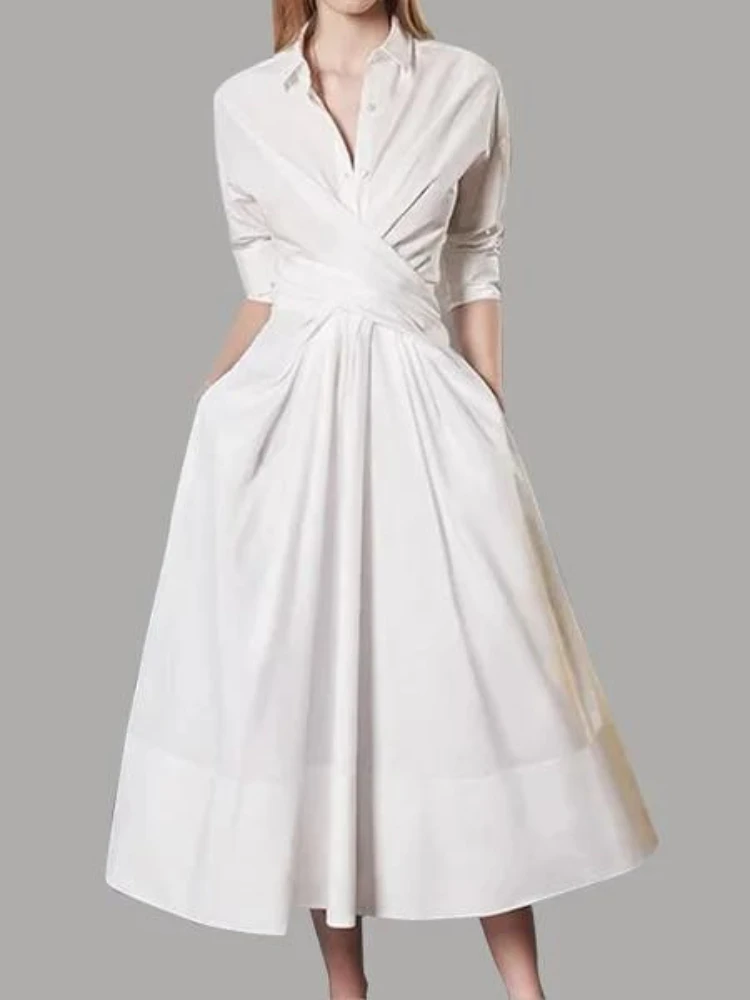 Dresses for Women 2023 Spring Summer Lapel Solid Strap Long Sleeve Dress White Dress Women Clothing Streetwear Evening Dresses
Dresses for Women 2023 Spring Summer Lapel Solid Strap Long Sleeve Dress White Dress Women Clothing Streetwear Evening Dresses