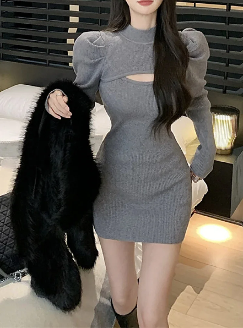 Solid Elegant Knitted Dress Women Sexy Designer Slim Vintage Mini Dress Female Korean Fashion Casual Sweater Dress Winter 2024
Solid Elegant Knitted Dress Women Sexy Designer Slim Vintage Mini Dress Female Korean Fashion Casual Sweater Dress Winter 2024
