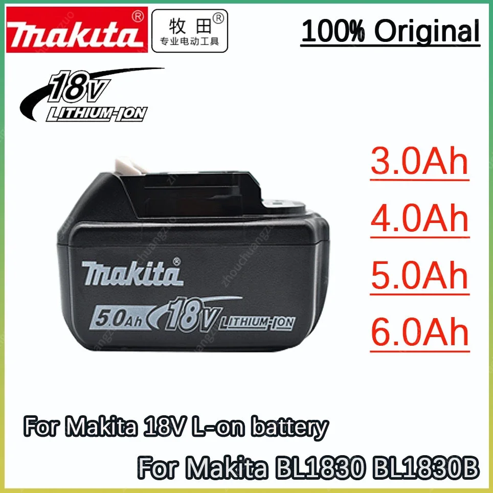 Makita Original 18V 6.0Ah 5.0Ah 4.0Ah 3.0Ah Li-Ion Rechargeable Battery 18v drill Replacement Batteries BL1830 BL1850 BL1860B
Makita Original 18V 6.0Ah 5.0Ah 4.0Ah 3.0Ah Li-Ion Rechargeable Battery 18v drill Replacement Batteries BL1830 BL1850 BL1860B