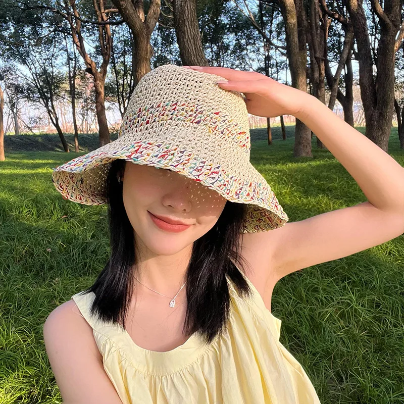 Large Brim Lafite Straw Hats for Women Summer Casual Sunscreen UV Protection Foldable Sun Hat Breathable Outing Bucket Hat Gorra
Large Brim Lafite Straw Hats for Women Summer Casual Sunscreen UV Protection Foldable Sun Hat Breathable Outing Bucket Hat Gorra