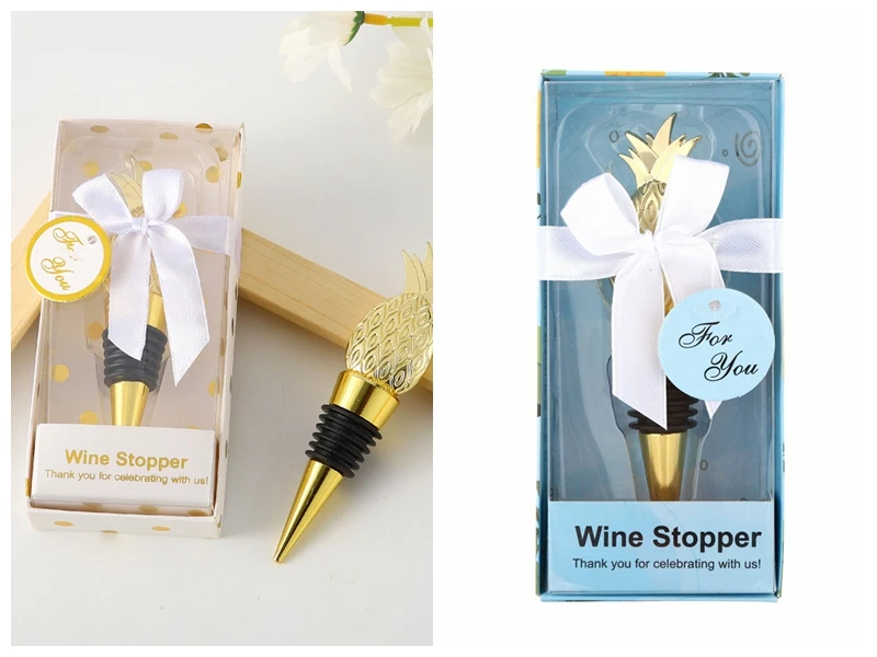 

25Pcs/lot Fruit Wedding souvenirs Gifts for guests of the Pineapple Bottle Stopper Favors For Wine stopper Bridal Party Favors