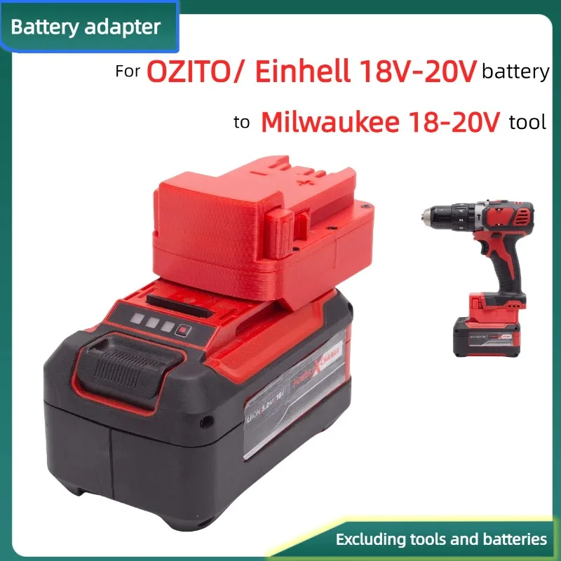 

Adapter for OZITO/Einhell 18V -20V Lithium Battery Converter TO Milwaukee 18-20V Cordless Drill Tool (Only Adapter)