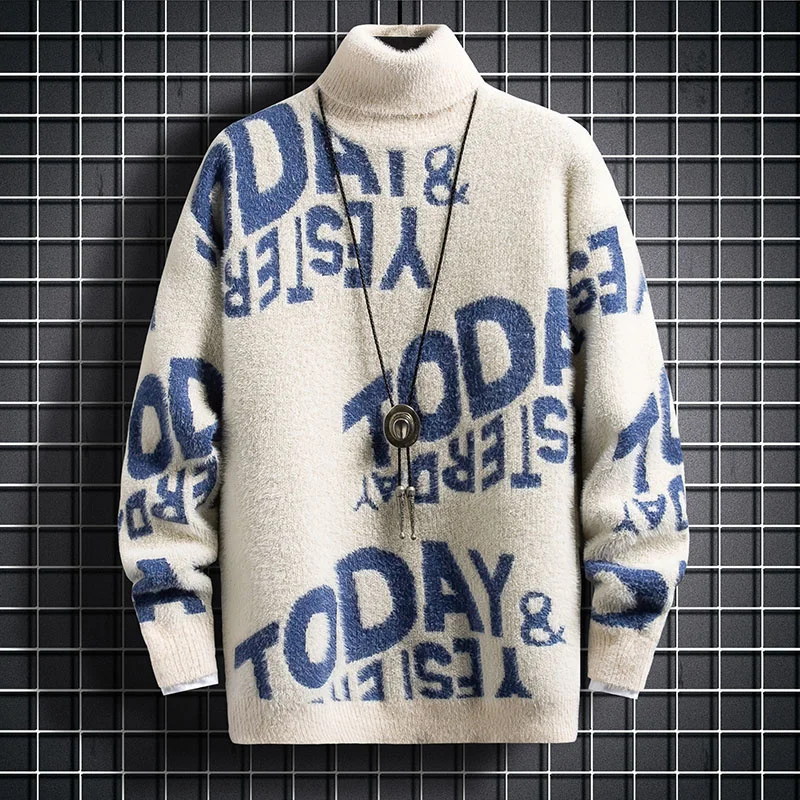 New Winter Mens Christmas Jumper Turtleneck Cashmere Sweater Men Top Quality Male Pullover Sweaters Thick Warm Pull Homme 2024
New Winter Mens Christmas Jumper Turtleneck Cashmere Sweater Men Top Quality Male Pullover Sweaters Thick Warm Pull Homme 2024
