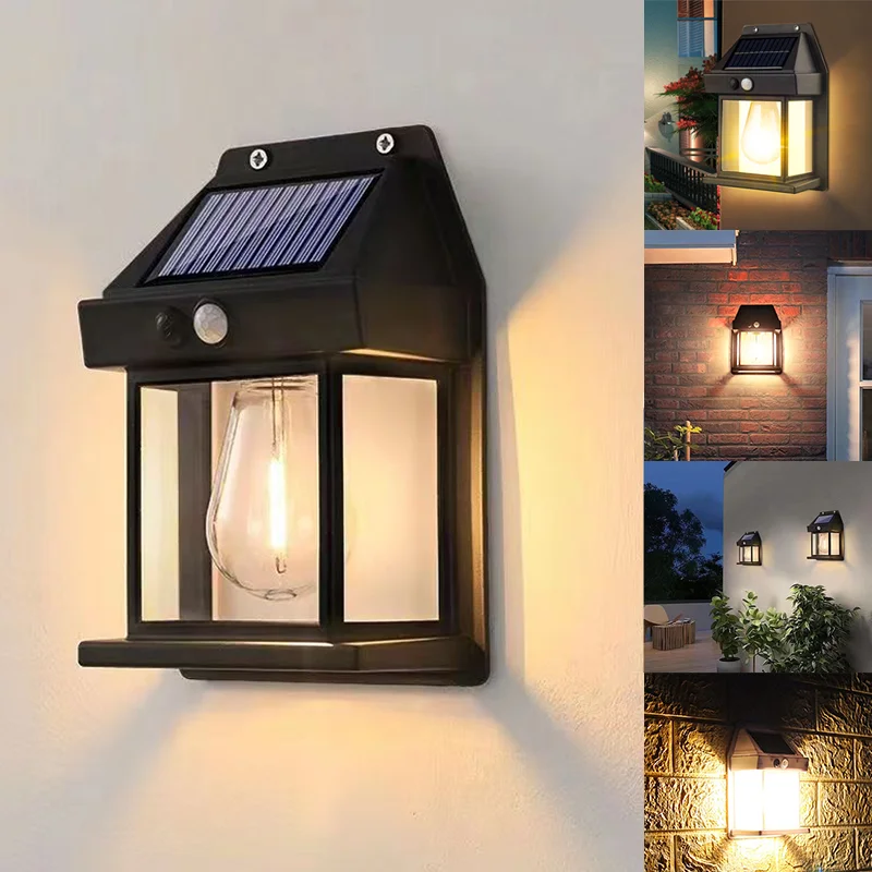 Solar Tungsten Wire Bulb Wall Lamp LED Outdoor Solar Lights Motion Sensor Garden Decoration Waterproof Solar Power Yard Lights
Solar Tungsten Wire Bulb Wall Lamp LED Outdoor Solar Lights Motion Sensor Garden Decoration Waterproof Solar Power Yard Lights