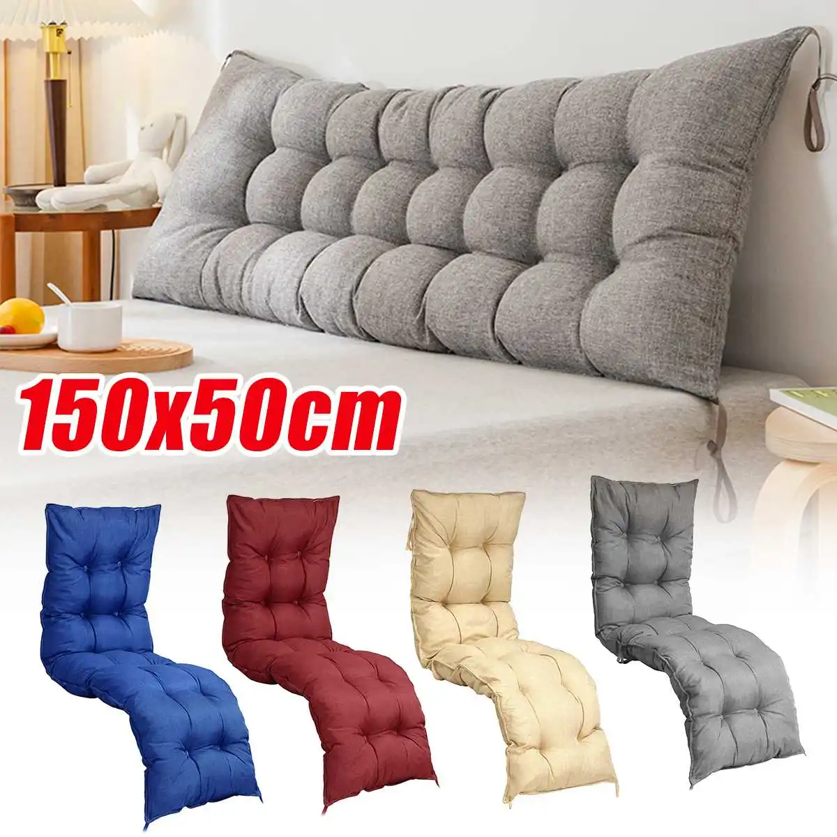138x48x6cm Backrest Rocking Chair Cushion Garden Home Bench Cushion Outdoor Anti Slip Seat Cushion Lounger Cushion Home Decor
138x48x6cm Backrest Rocking Chair Cushion Garden Home Bench Cushion Outdoor Anti Slip Seat Cushion Lounger Cushion Home Decor
