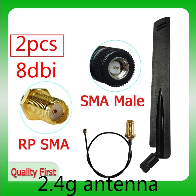 Griwi 2pcs 2.4G 5.8G antenna 8dbi sma male wlan wifi antene IPX ipex 1 SMA female pigtail Extension Cable iot module antena
Griwi 2pcs 2.4G 5.8G antenna 8dbi sma male wlan wifi antene IPX ipex 1 SMA female pigtail Extension Cable iot module antena
