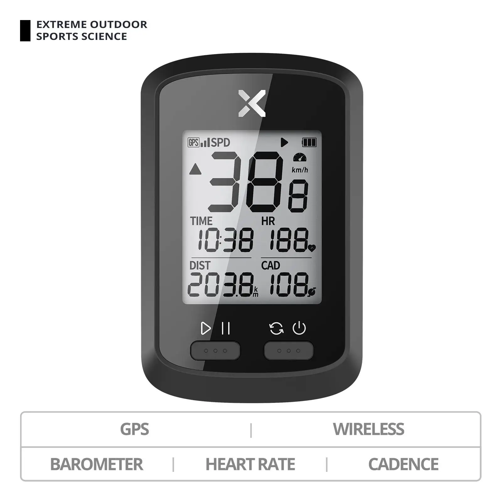 

Bicycle Cycling GPS Wireless Waterproof Speedometer Multiple Languages Treading frequency heart rate speed digital code table