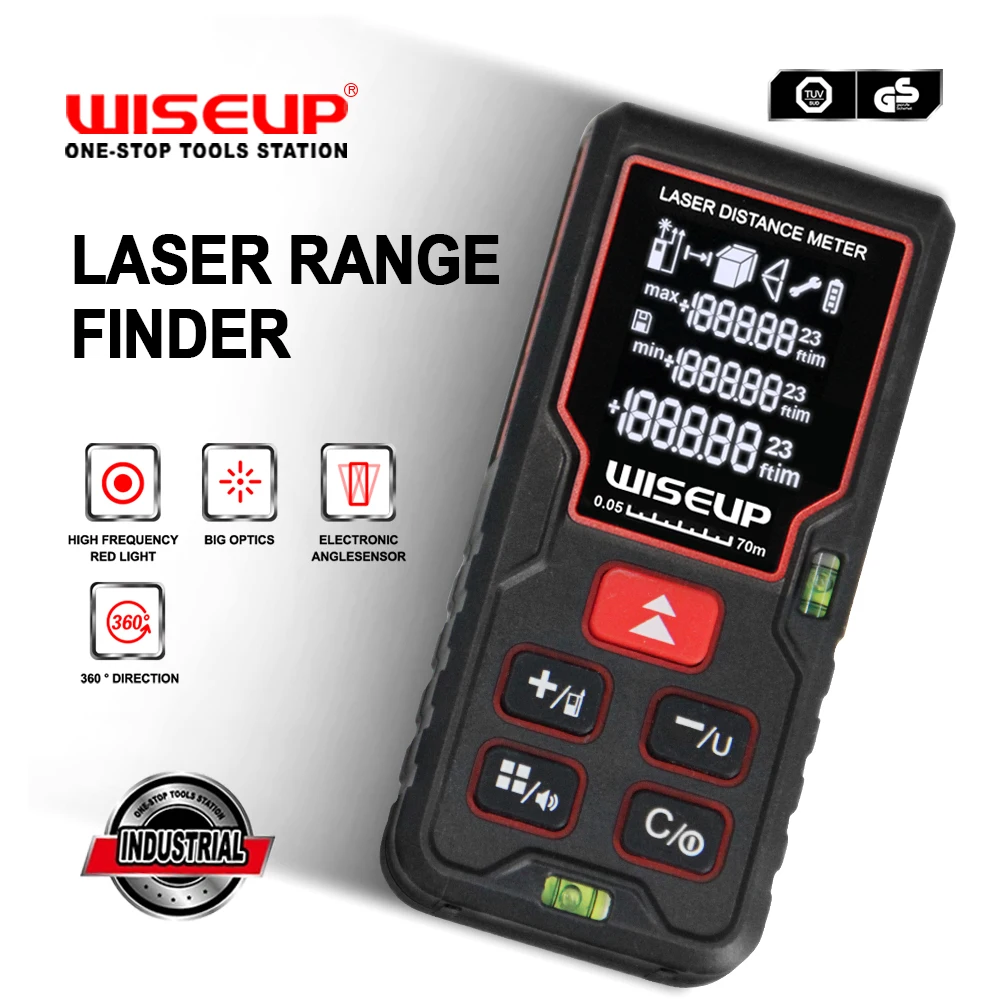 Лазерный дальномер WISEUP 40 м/70 м, цифровой профессиональный строительный точный дальномер, строительная рулетка лазерный дальномер лазерный дальномер mileseey лазерна
Лазерный дальномер WISEUP 40 м/70 м, цифровой профессиональный строительный точный дальномер, строительная рулетка лазерный дальномер лазерный дальномер mileseey лазерна