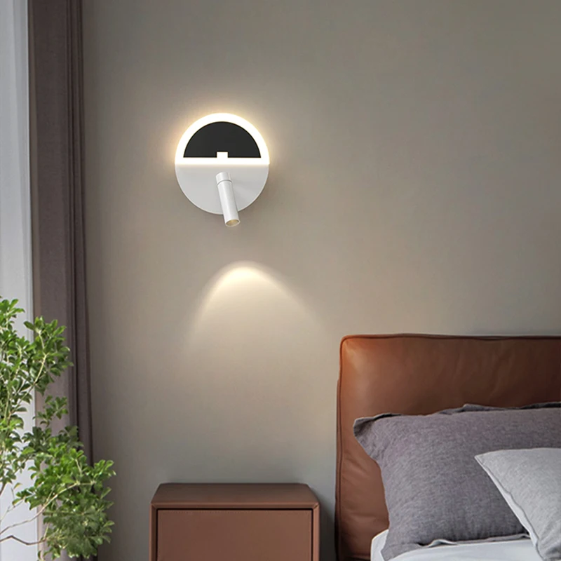 Creative Led Indoor Wall Lamps Bedside Lamp Bedroom Fashion Decoration Simple Personality Hotel Wall With Spotlight Reading Lamp
Creative Led Indoor Wall Lamps Bedside Lamp Bedroom Fashion Decoration Simple Personality Hotel Wall With Spotlight Reading Lamp