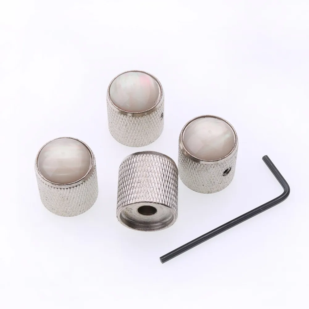 4pcs Barrel Domed Knurled Guitar Control Knob Pearl Inlay For Tone Or Volume Knobs With Wrench Spanner Musical Instrument Repair
4pcs Barrel Domed Knurled Guitar Control Knob Pearl Inlay For Tone Or Volume Knobs With Wrench Spanner Musical Instrument Repair