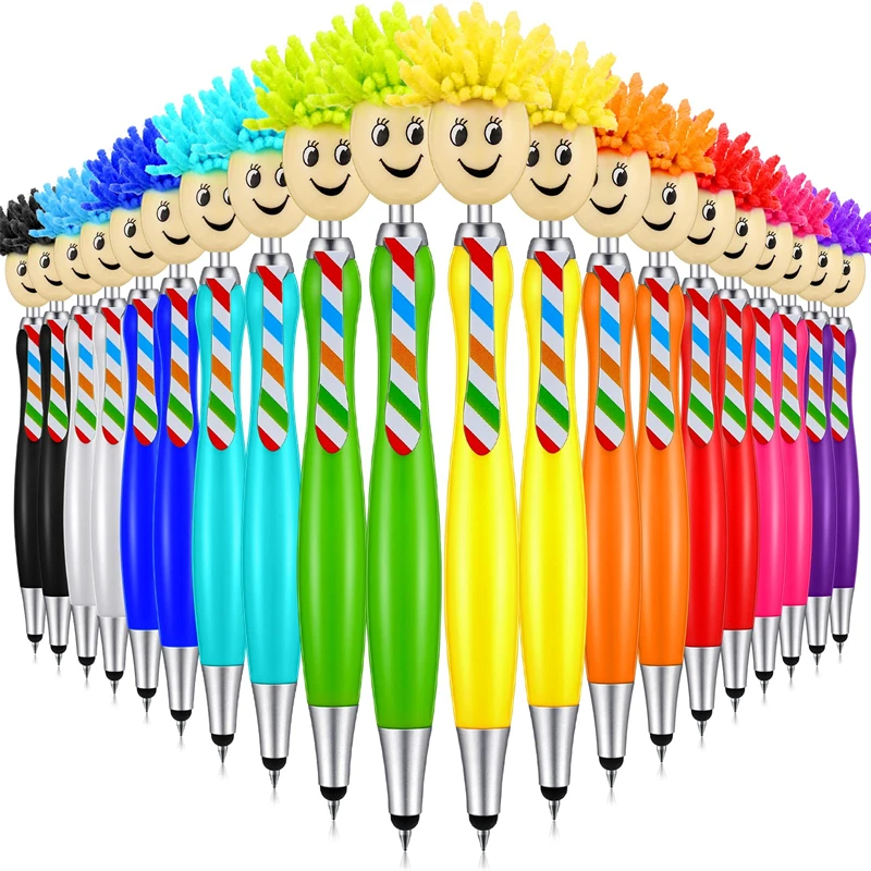 20Pcs Cute Mop Head Ballpoint Stylus Pen Screen Cleaner 3-in-1 Duster Office School Stationery Gift
20Pcs Cute Mop Head Ballpoint Stylus Pen Screen Cleaner 3-in-1 Duster Office School Stationery Gift
