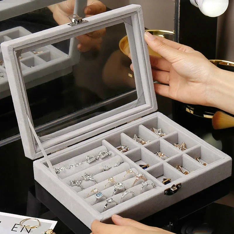 Fashion Velvet Jewelry Ring Jewelry Display Rack Storage Box Bracket Tray Jewelry Earring Storage Box Display Cabinet
Fashion Velvet Jewelry Ring Jewelry Display Rack Storage Box Bracket Tray Jewelry Earring Storage Box Display Cabinet