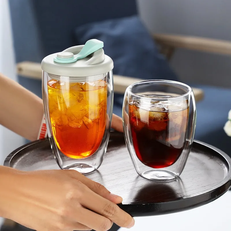 Cute Portable Coffee Cups Double Wall Glass Cup With Leak-Proof LidTransparent Insulated Water Cup Milk Tea Juice Mug Dinkware
Cute Portable Coffee Cups Double Wall Glass Cup With Leak-Proof LidTransparent Insulated Water Cup Milk Tea Juice Mug Dinkware