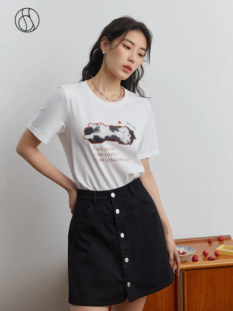 DUSHU Cool Technology Fun Cat Print Short Sleeve T-shirt For Women White 2023 Summer New Casual Loose T-Shirt For Women
DUSHU Cool Technology Fun Cat Print Short Sleeve T-shirt For Women White 2023 Summer New Casual Loose T-Shirt For Women