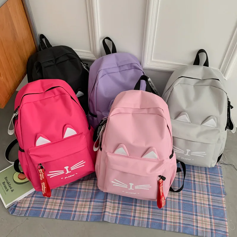 Cute Cartoon Cat Ears School Bags for Teenage Girls Nylon Backpack Schoolbag Women Famale Student Bookbag Mochila Escolar
Cute Cartoon Cat Ears School Bags for Teenage Girls Nylon Backpack Schoolbag Women Famale Student Bookbag Mochila Escolar