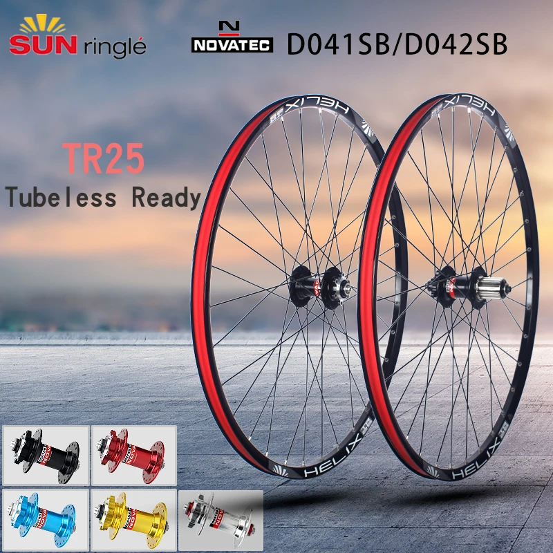 

SUNRingle TR25 26 дюймов MTB 27,5/29 дюймов Novatec D041/D042 7-12S HG/MS/XD кассета бескамерная вакуумная железная