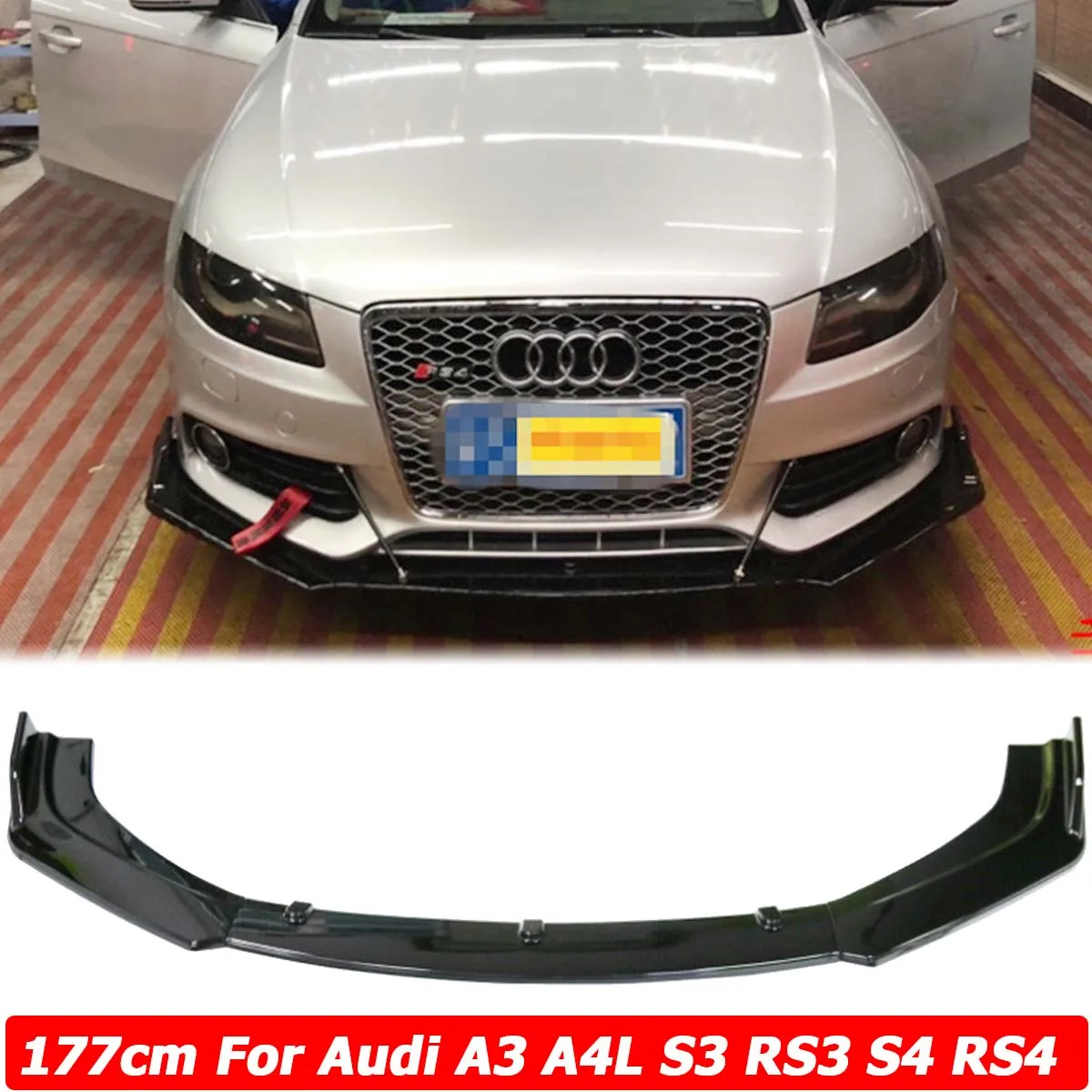 Front Bumper Lip Spoiler Side Splitter Diffuser Cover Body Kit Deflector For AUDI A3 S3 RS3 A4 S4 RS4 2008-2012 Car Accessories 
Front Bumper Lip Spoiler Side Splitter Diffuser Cover Body Kit Deflector For AUDI A3 S3 RS3 A4 S4 RS4 2008-2012 Car Accessories