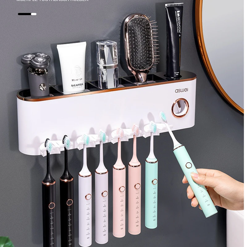 Toothbrush Storage Holder, Automatic Toothpaste Dispenser, Wall Mounted Toothpaste Squeezer Electric Toothbrush Holder
Toothbrush Storage Holder, Automatic Toothpaste Dispenser, Wall Mounted Toothpaste Squeezer Electric Toothbrush Holder