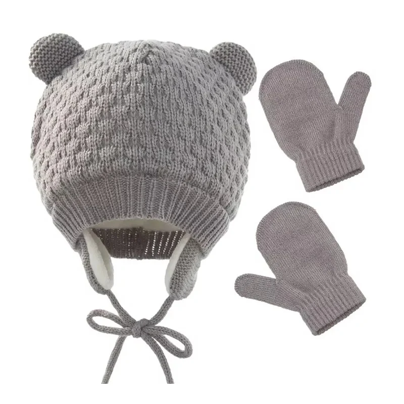 3-piece Thick Knit Beanie Warm Set Pure Color Mittens Gloves Baby Knitted Hat Gloves Winter 1-4 Years Lovely Necessity
3-piece Thick Knit Beanie Warm Set Pure Color Mittens Gloves Baby Knitted Hat Gloves Winter 1-4 Years Lovely Necessity