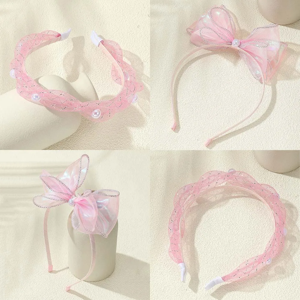 Candygirl New Girls Lovely Bow Tie Pearl Pink Tulle hair bands Hair Accessories Sweet Cute Headbands Children Styling Headwear
Candygirl New Girls Lovely Bow Tie Pearl Pink Tulle hair bands Hair Accessories Sweet Cute Headbands Children Styling Headwear