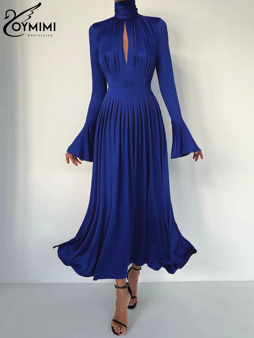 Oymimi Sexy Slim Blue Knitted Women'S Dress Fashion Turtleneck Long Sleeve Ankle Length Dress Elegant Pleated Hollow Out Dress
Oymimi Sexy Slim Blue Knitted Women'S Dress Fashion Turtleneck Long Sleeve Ankle Length Dress Elegant Pleated Hollow Out Dress