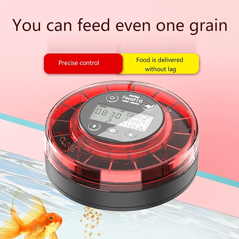 

Automatic Fish Feeder for Aquarium Automatic Food Dispenser with Timer Rechargeable Timer Feeder with LCD Display Method Feeder