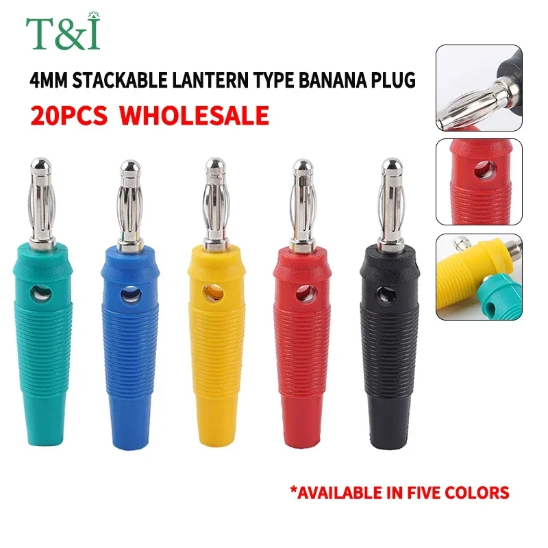 20Pcs 4mm Banana Plug Lantern Regulated Power Supply Universal Meter Test Plug Welding-Free Soft Rubber Shell Non-Slip Sheath
20Pcs 4mm Banana Plug Lantern Regulated Power Supply Universal Meter Test Plug Welding-Free Soft Rubber Shell Non-Slip Sheath