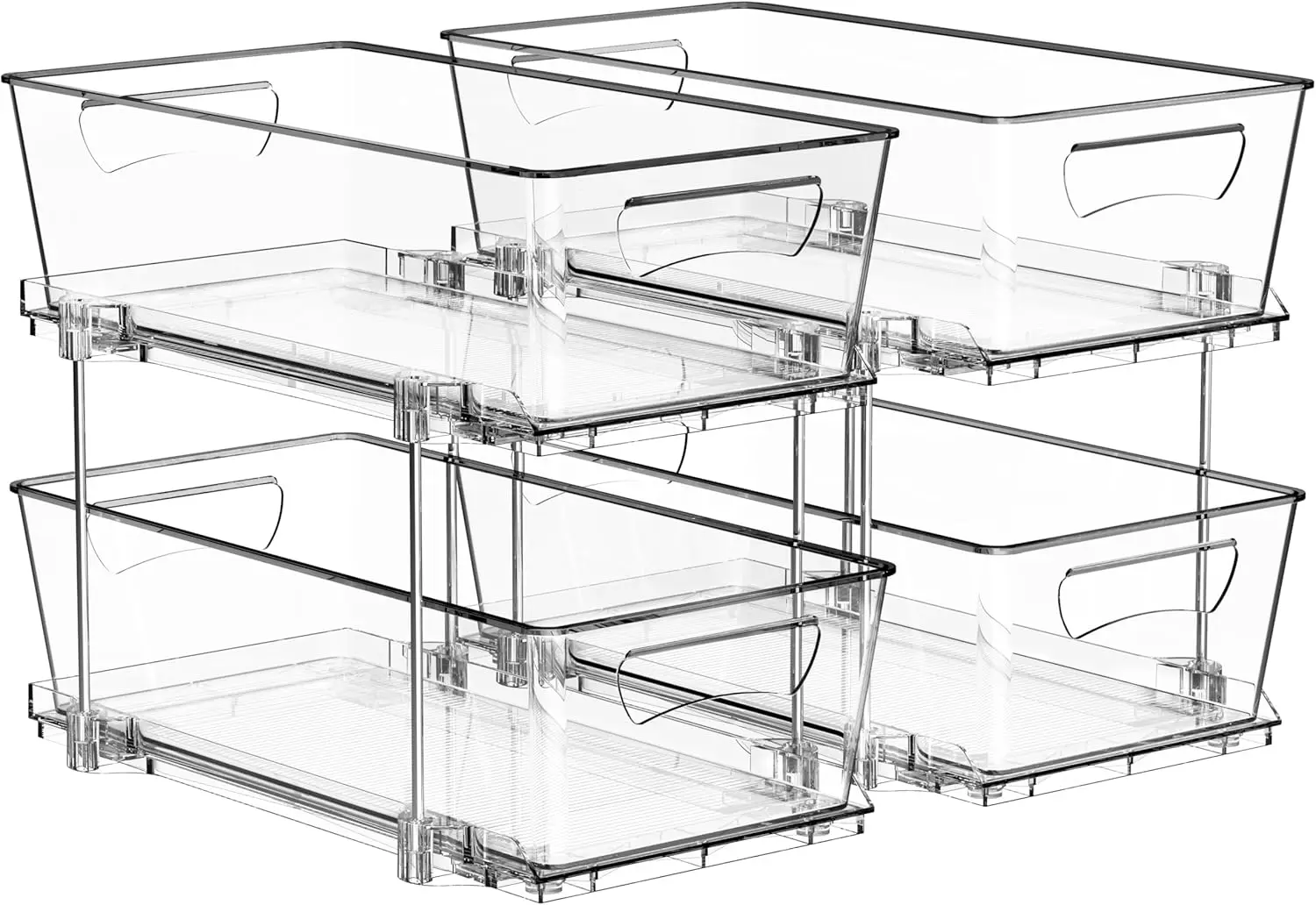 2 Tier Basket Drawer Cabinet Pull-Out Organizer Clear Bathroom organizer and plastic perforated tray great in humid places
2 Tier Basket Drawer Cabinet Pull-Out Organizer Clear Bathroom organizer and plastic perforated tray great in humid places