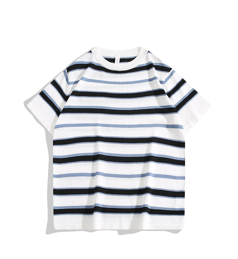 2024 Tops Summer Loose Summer Short Sleeve Striped Short Patchwork Sleeve O-neck Casual T-shirt Men's Fashion Ice Silk A100
2024 Tops Summer Loose Summer Short Sleeve Striped Short Patchwork Sleeve O-neck Casual T-shirt Men's Fashion Ice Silk A100