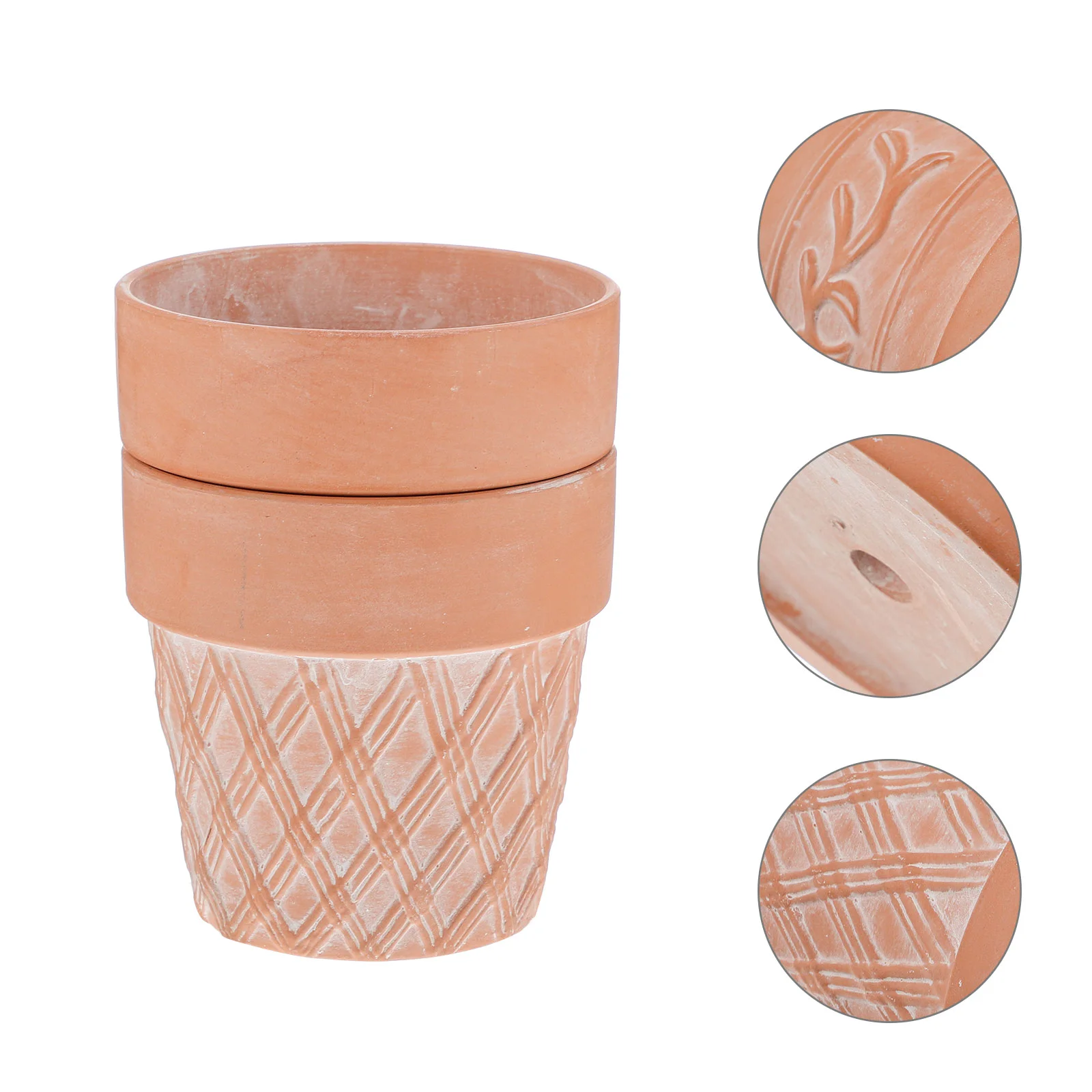 2 Pcs Pots for Plants Terracotta Flower Tabletop Decoration Desk Planter Succulent Flowerpot Clay Creative Red
2 Pcs Pots for Plants Terracotta Flower Tabletop Decoration Desk Planter Succulent Flowerpot Clay Creative Red