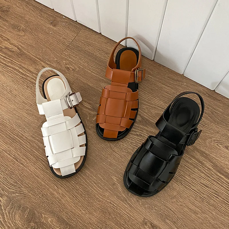 2022 spring and summer new round head wispy flat bottom GLADIATOR and simple buckle strap age-reducing sandals for women
2022 spring and summer new round head wispy flat bottom GLADIATOR and simple buckle strap age-reducing sandals for women