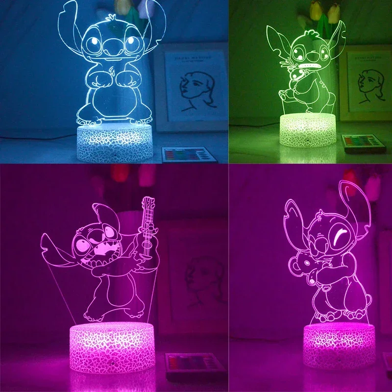 Disney Anime Stitch 16 Color 3D Night Light LED Luminous Table Light Desktop Bedside Atmosphere Light Christmas Toy Gift
Disney Anime Stitch 16 Color 3D Night Light LED Luminous Table Light Desktop Bedside Atmosphere Light Christmas Toy Gift
