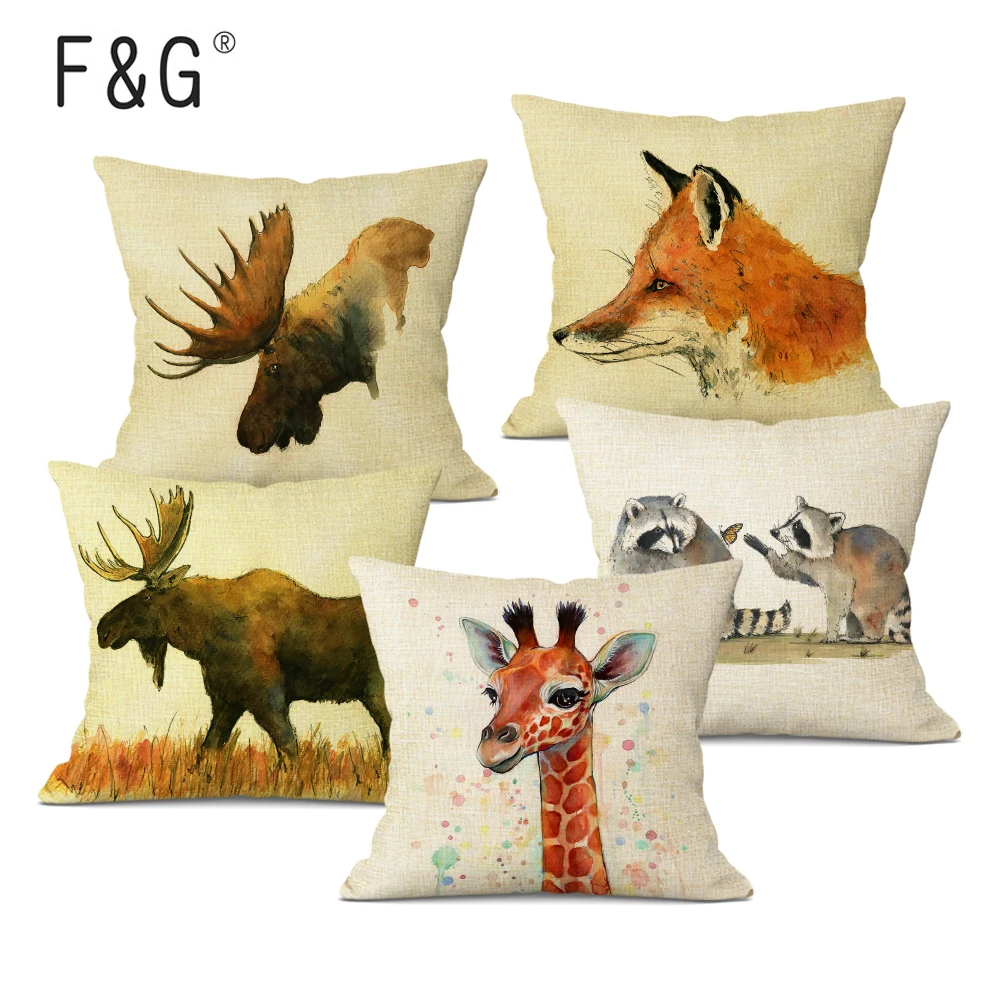 F&G Animal Decorative Pillows Case Animal World Series Lion Deer Sofa Home Decor Cushion Cover Linen Square Pillow Cover
F&G Animal Decorative Pillows Case Animal World Series Lion Deer Sofa Home Decor Cushion Cover Linen Square Pillow Cover