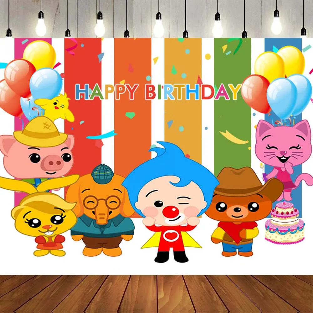 Plim Backdrop Kids Birthday Party Photography Cartoon Clown Pig Bear Photo Background Rainbow Vinyl Decoration Props Banner
Plim Backdrop Kids Birthday Party Photography Cartoon Clown Pig Bear Photo Background Rainbow Vinyl Decoration Props Banner