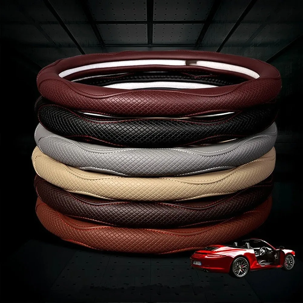 Universal 38cm Four Seasons Leather Car Steering Wheel Cover for BMW 5 Series Toyota VW Black Brown Beige
Universal 38cm Four Seasons Leather Car Steering Wheel Cover for BMW 5 Series Toyota VW Black Brown Beige