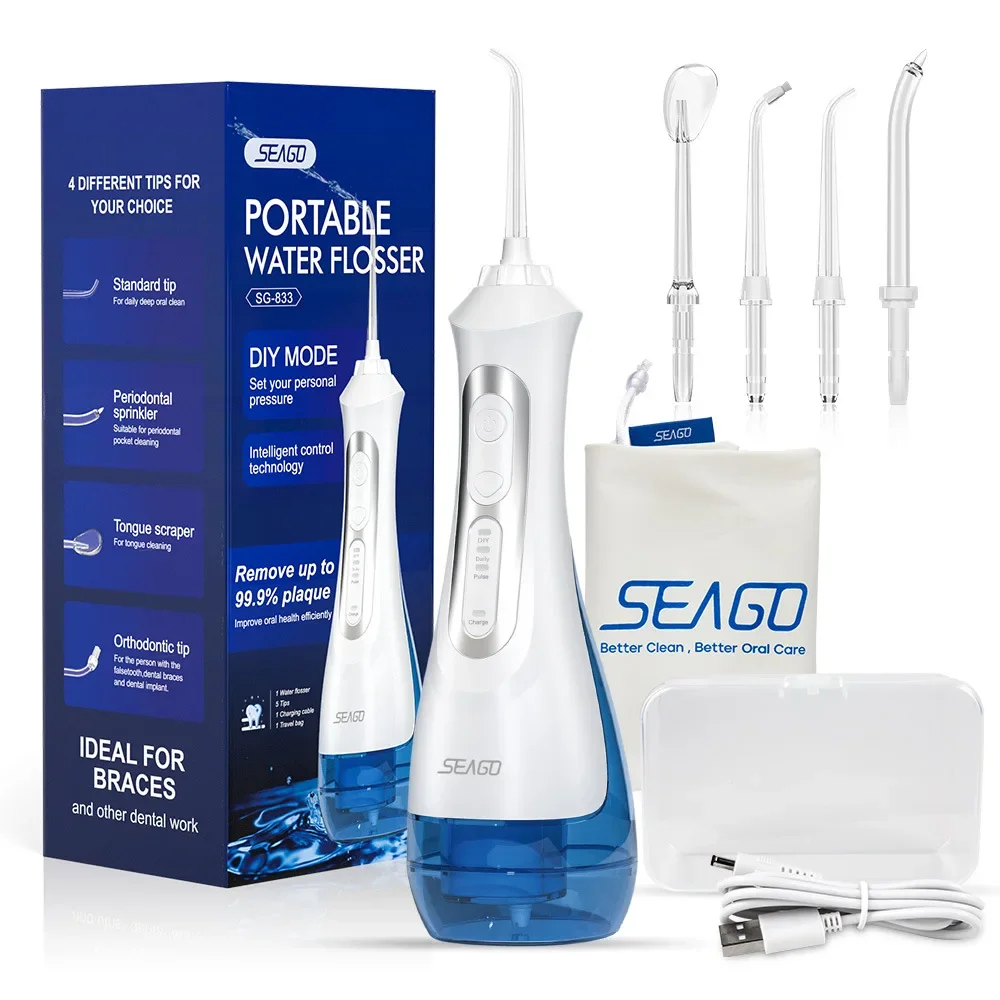 

Portable Rechargeable Electric Toothbrush with Water Flosser Adults Sonic Tooth Brush Oral Dental Irrigator Home Gift