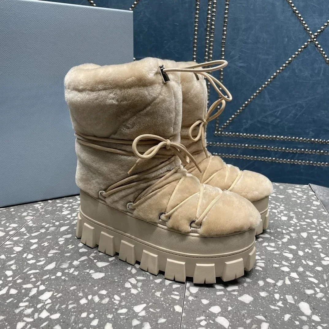 Shoes For Women Size35-42 Wool Snow Boots Flat Platform Ankle Boots Winter Designer Shoes Elastic Band Retro Zapatillas Mujer
Shoes For Women Size35-42 Wool Snow Boots Flat Platform Ankle Boots Winter Designer Shoes Elastic Band Retro Zapatillas Mujer
