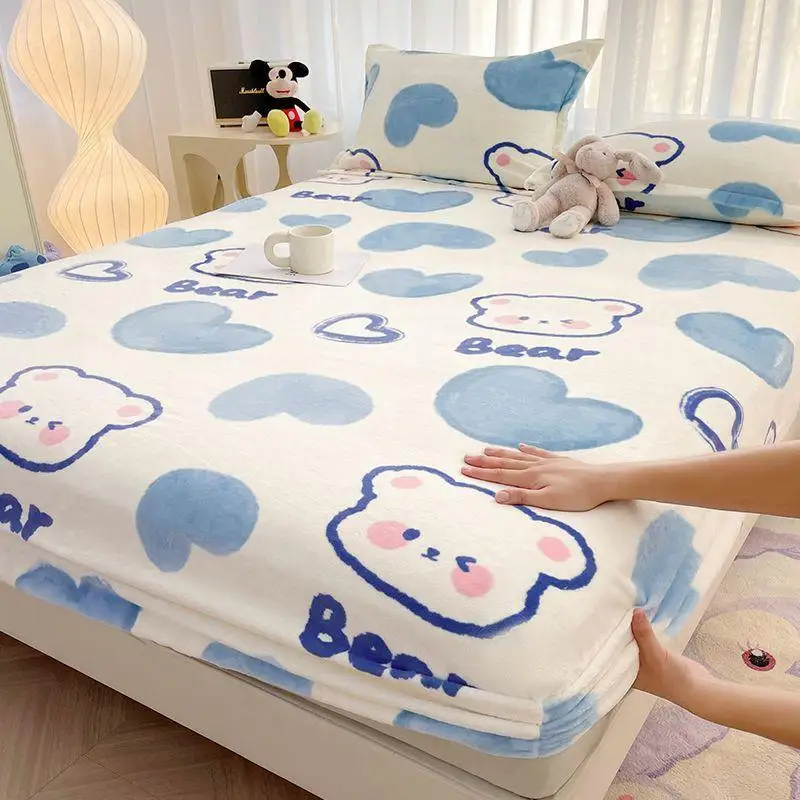 Cute Plush Fitted Sheet Cartoon Lotso Pooh Bear Non Slip Warm Mattress Protective Cover Home Soft Cute Fuzzy Coverlet Gift
Cute Plush Fitted Sheet Cartoon Lotso Pooh Bear Non Slip Warm Mattress Protective Cover Home Soft Cute Fuzzy Coverlet Gift