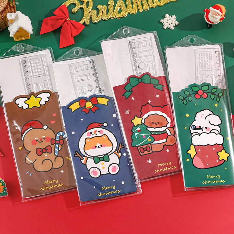 4pcs Kawaii Christmas Rabbit Dog Ruler Stationery Set Cute Cartoon Multifunctional Combination Ruler Ruler Triangle Protractor
4pcs Kawaii Christmas Rabbit Dog Ruler Stationery Set Cute Cartoon Multifunctional Combination Ruler Ruler Triangle Protractor