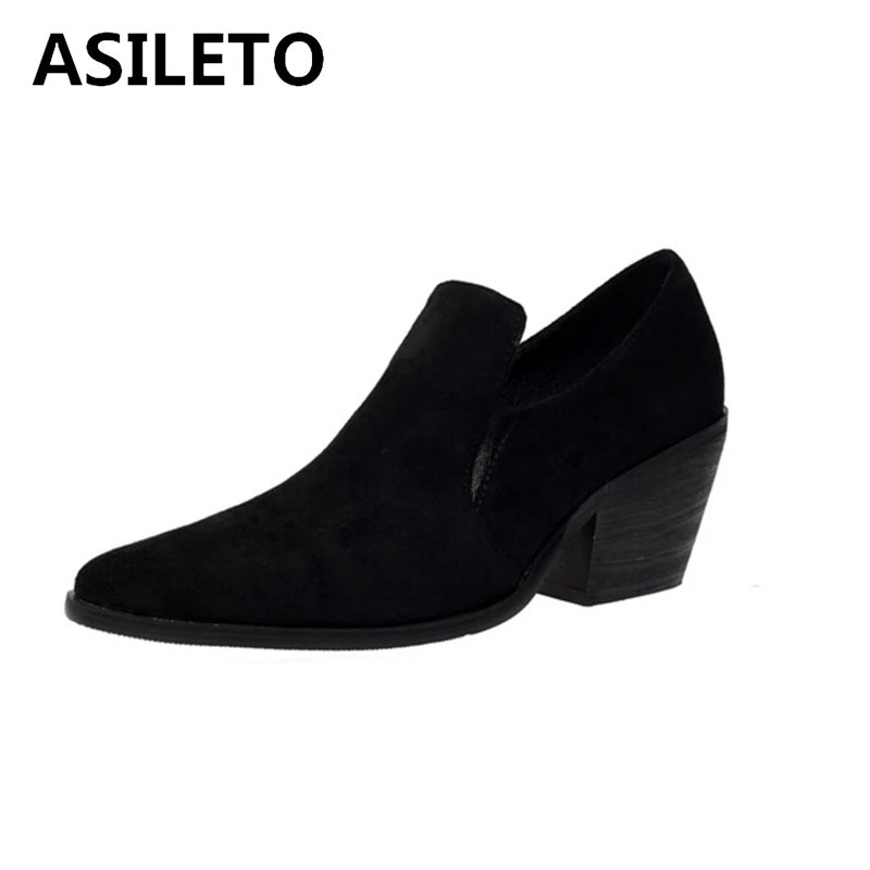 ASILETO 2024 New Women Pumps Flock Pointed Toe 6cm Square Heel Slip On Elastic Brand Design Big Size 42 43 44 45 46 Blue Black
ASILETO 2024 New Women Pumps Flock Pointed Toe 6cm Square Heel Slip On Elastic Brand Design Big Size 42 43 44 45 46 Blue Black