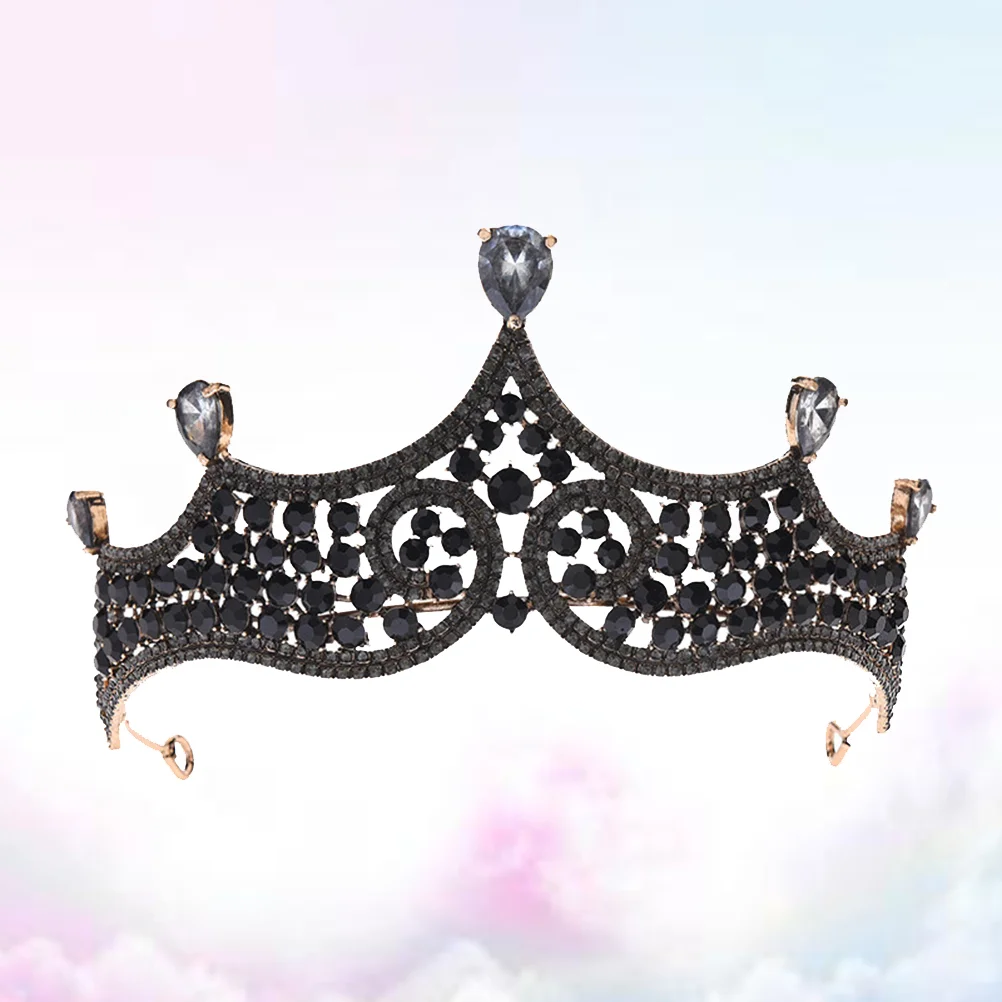 Wedding Hair Retro Crown Classic Black Bandana Headband Rhinestones for Women Banquet Silver Prom Jewelry
Wedding Hair Retro Crown Classic Black Bandana Headband Rhinestones for Women Banquet Silver Prom Jewelry