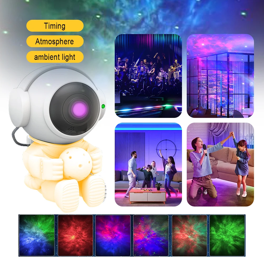 Star Galaxy Projector Remote Control 3 Light Colors Astronaut Projector Night Light Timer Astronaut Sky Lamp for Kids Room Decor
Star Galaxy Projector Remote Control 3 Light Colors Astronaut Projector Night Light Timer Astronaut Sky Lamp for Kids Room Decor