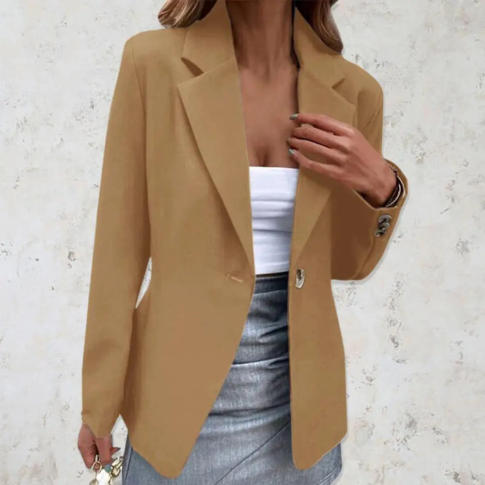 Solid Color Stylish Women's Slim Fit Notched Neck Long Sleeves Spring/autumn Casual Coat Business Attire Women
Solid Color Stylish Women's Slim Fit Notched Neck Long Sleeves Spring/autumn Casual Coat Business Attire Women