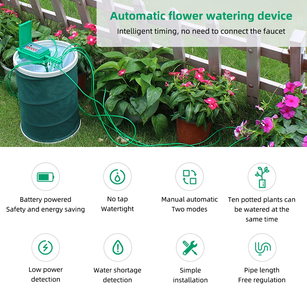 Sprinkler Plant Waterer Garden Home System Timer Watering Adjustable Automatic Controller Drip Easy Installation
Sprinkler Plant Waterer Garden Home System Timer Watering Adjustable Automatic Controller Drip Easy Installation