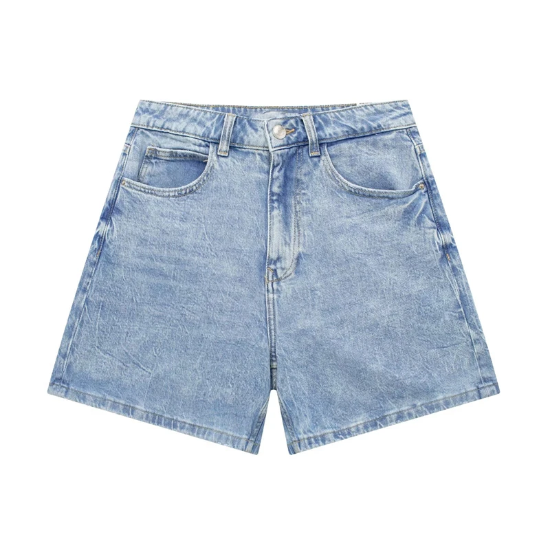 Summer New High Waist Loose Denim Shorts Fashion All-match Comfortable Denim Straight-through Shorts Women's 
Summer New High Waist Loose Denim Shorts Fashion All-match Comfortable Denim Straight-through Shorts Women's