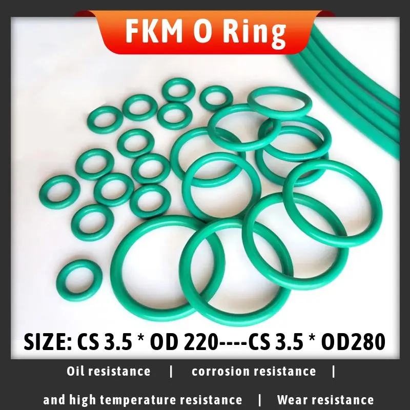 

10PCS Fluorine Rubber FKM O-ring CS 3.5 * OD 220/225/230/235/240/245/250/255/260/265/270/275/280