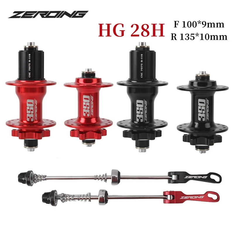 

ZEROING MTB Hub 28/32 Holes 8/9/10/11 Speed Mountain Bike Hub 4 Bearing Front/Rear Wheel Hub Quick Release Bicycle Accessories